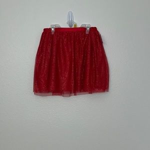 Way to Celebrate Valentines Girl Tutu Mesh skirt L(10-12) Brilliant Red